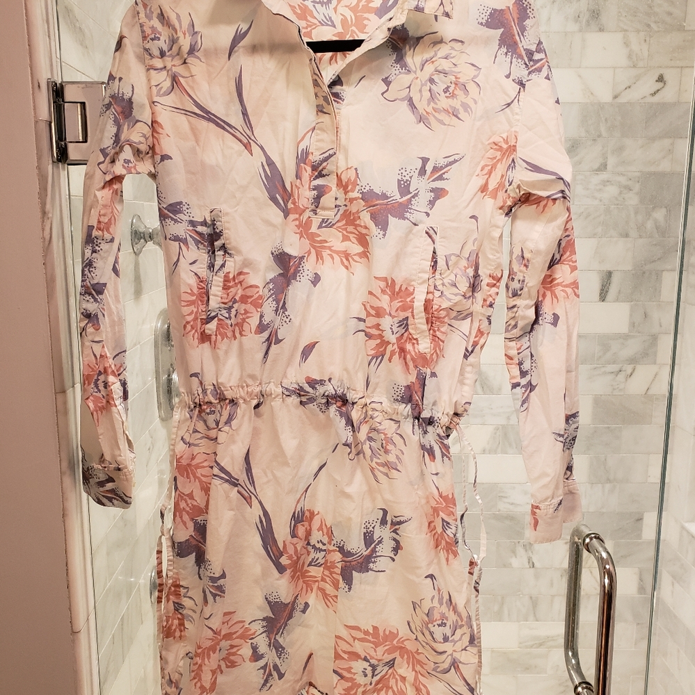 GAP Cotton Pastel Tunic Dress Waist Ties